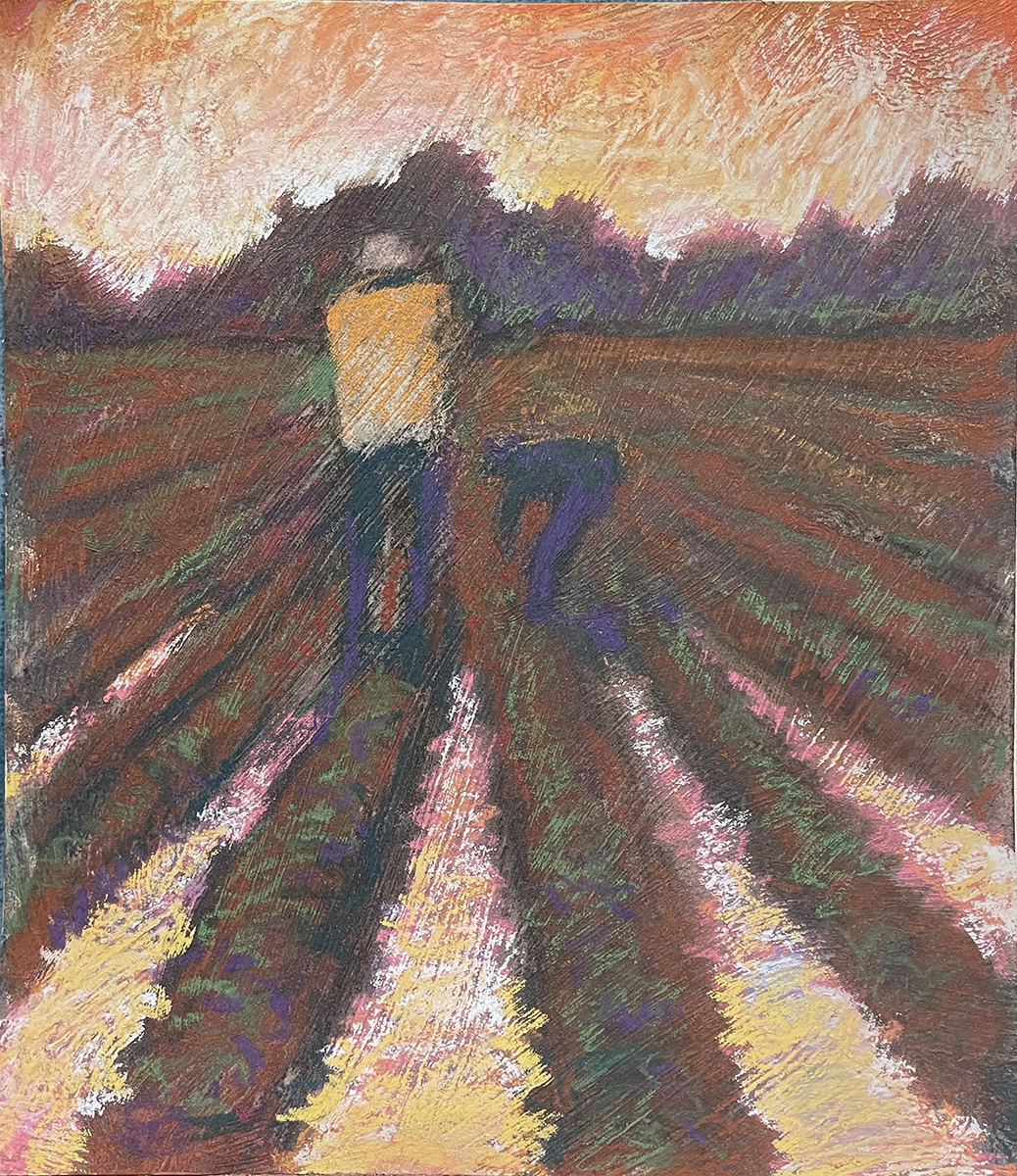 Pastel, 10x12 Irrigators at Sunset
